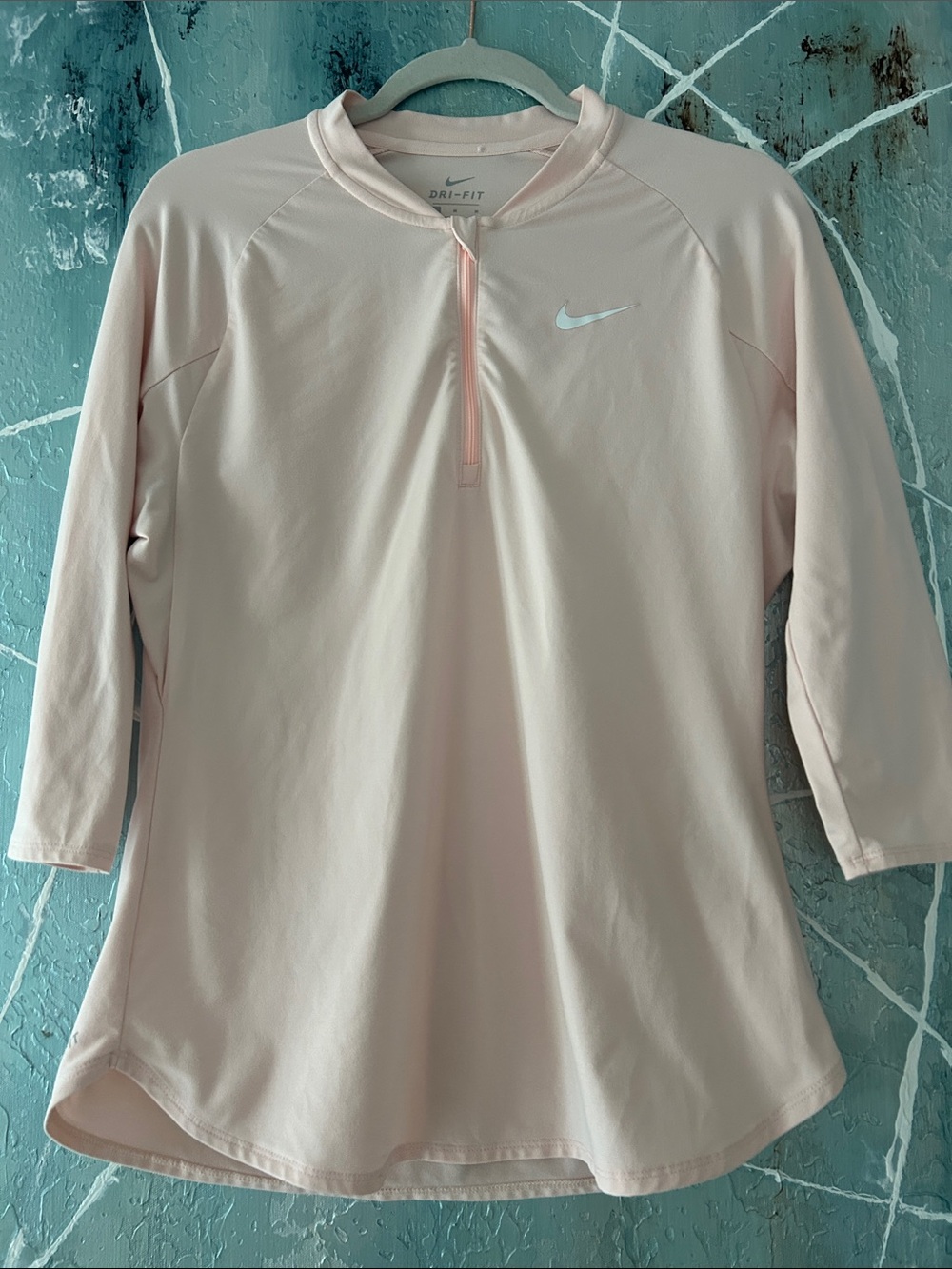 Nike Pale Pink Dri-FIT Pullover with Subtle Swoosh